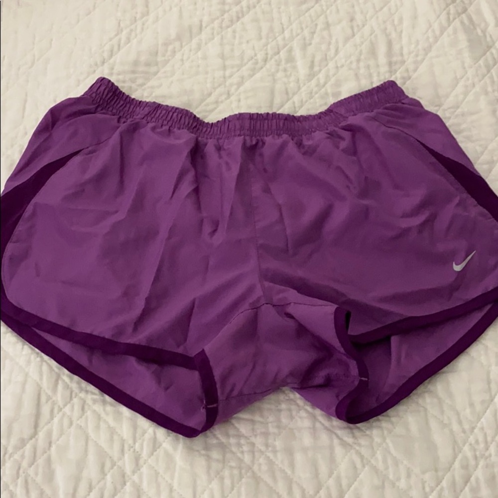 Purple Nike tempo shorts